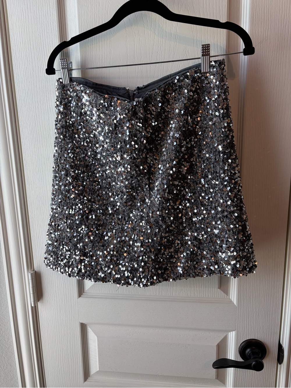 By Together Silver Sequin Mini Skirt